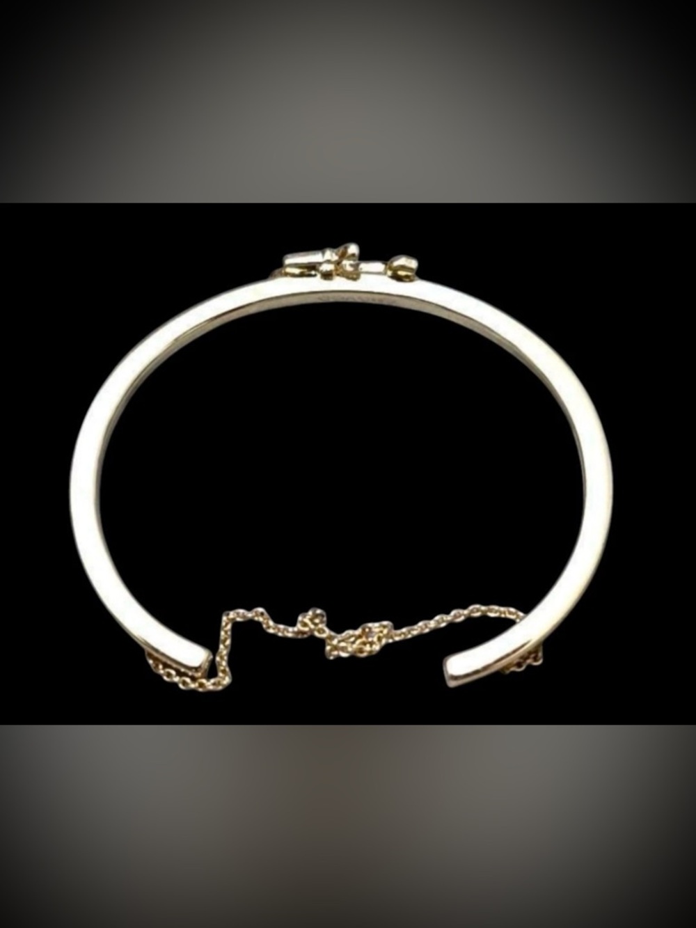 COACH Women's Horse and Carriage Double Chain Gold Tone Cuff Bracelet (F33376) - Picture 5 of 5